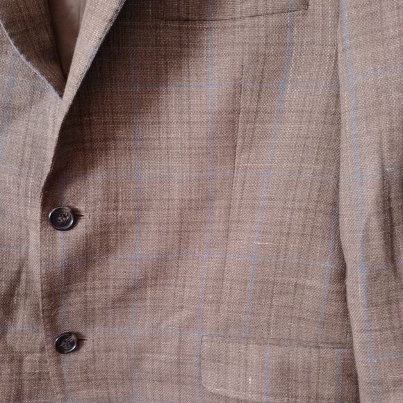 Ralph Lauren Blazer Men's 44R Brown Slim Fit Wool Blend Coat Jacket Luxury - Picture 2 of 6